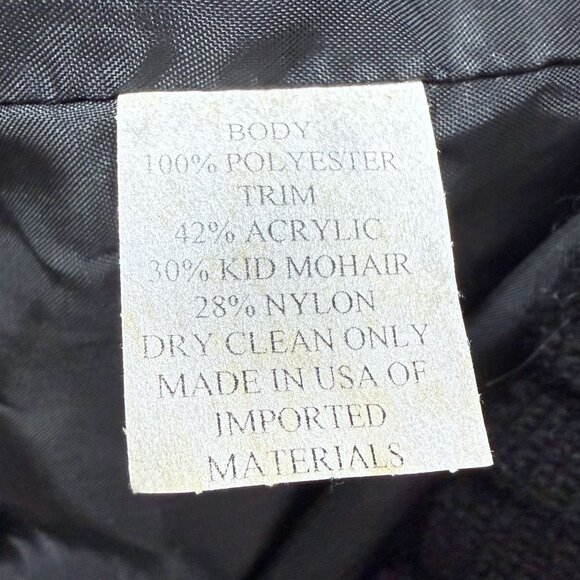 Caroline Rose Evening Jacket Plus Size 2X Black Gold Tweed Long Duster Blazer - Picture 12 of 13